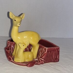 Shawnee Deer & Fawn Planter, Vintage 1950s